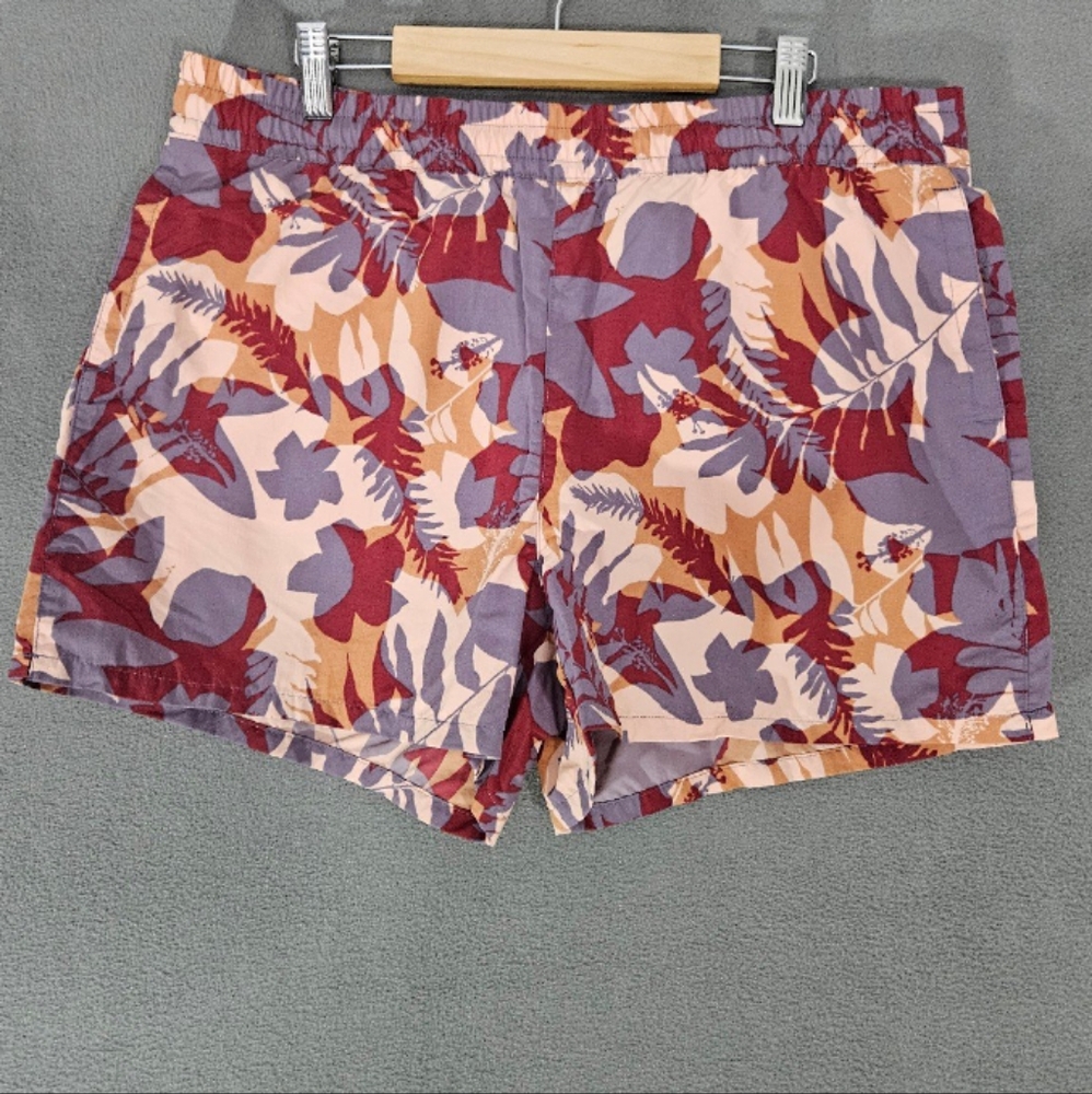 🆕Eddie Bauer Tidal Shorts Women's Large Tall Royal Red Print